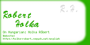 robert holka business card