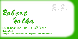 robert holka business card